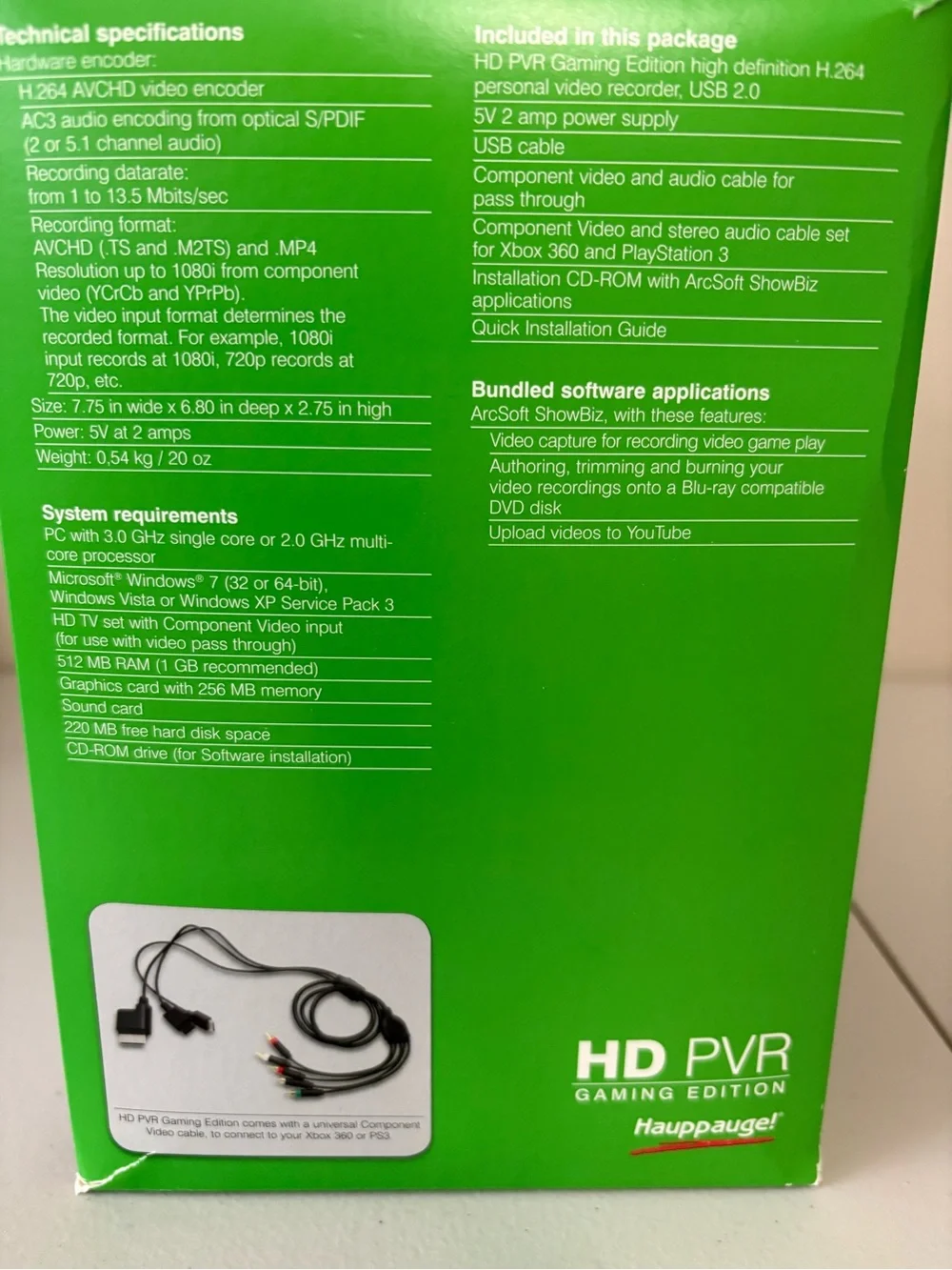 HD PVR Gaming Edition Capture Device - Black with Green Accents